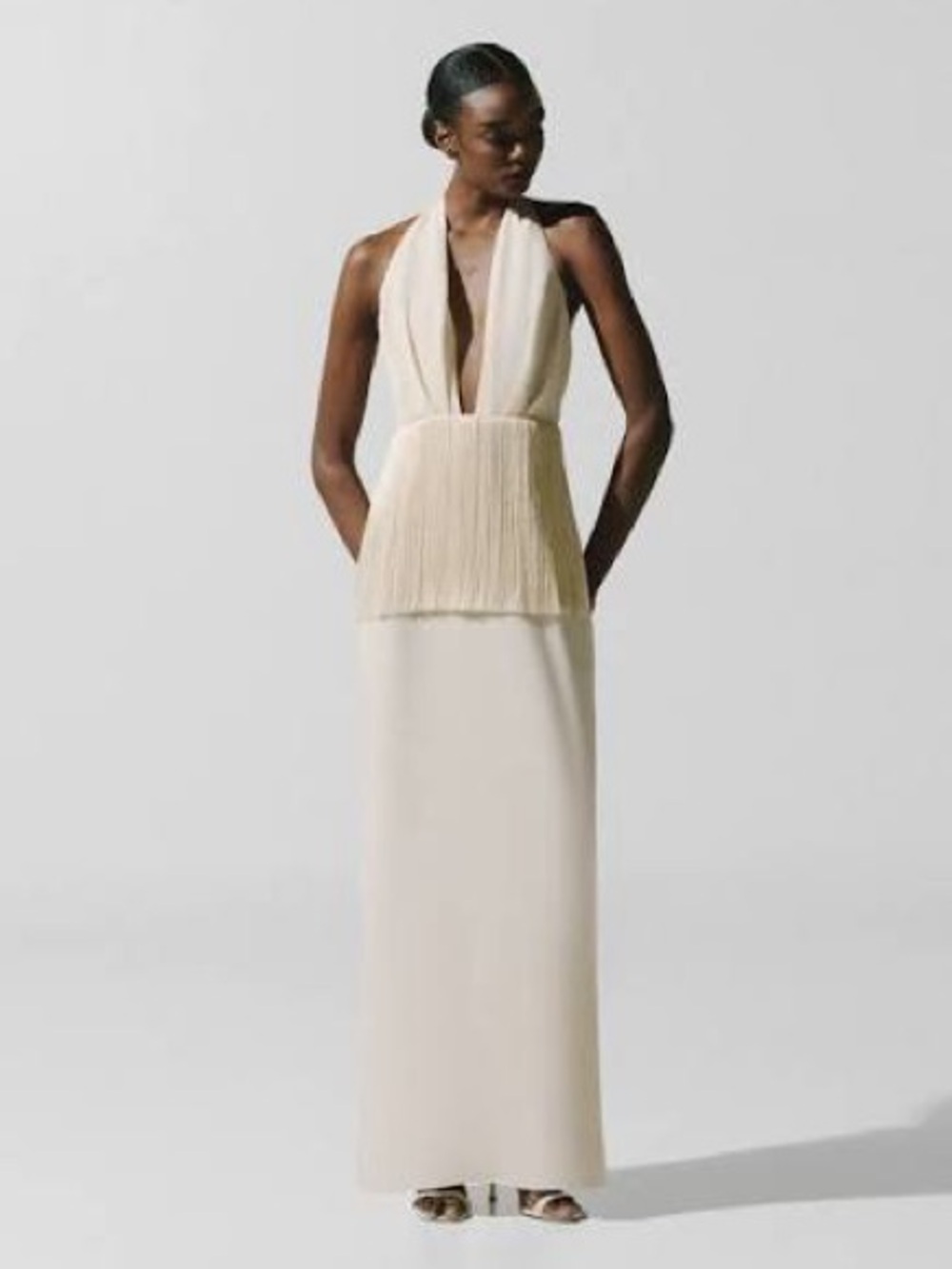 BAOBAB Paloma Maxi Dress - White Crepe